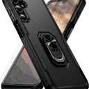 for Samsung Galaxy A17/A26 5G Phone Case [15 FT Military Grade Drop Protection] with 2X Tempered Glass Screen Protector, Heavy-Duty Shockproof Magnetic Kickstand Case for Galaxy A17/A26 5G (Black)