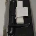 BWE Vessel Sink Faucet Waterfall Matte Black with Pop Up Drain Without Overflow and Supply Lines, Black Sink Faucet Bathroom One Handle Faucets Vanity Bath Mixer Tap