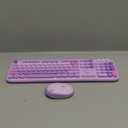 Wireless Keyboard and Mouse Combo, 104 Keys Cute Colorful Keyboard and Mouse with Retro Typewriter for PC/Mac/Laptop/Tablet/Computer/Windows Microsoft, Purple