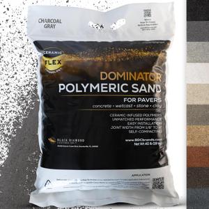 40 Pound Charcoal Gray DOMINATOR Polymeric Sand with Revolutionary Ceramic Flex Technology for Stabilizing Paver Joints/Gaps, 1/8 up to 4, Professional Grade Results