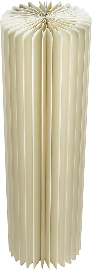 White Large Foldable Paper Circular Column Decoration - 11.75" x 39" (1 Pc.) - Perfect for Weddings, Galas, Proms, or Any Formal Event