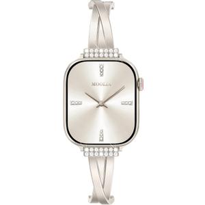 Moolia Bling Metal Bracelet Compatible with Apple Watch Bands 38/40/41/42/44/45/46mm Women, Designer X Shaped Bangle Strap Dressy Jewelry Wristband for iWatch Series 11 10 9 8 7 6 5 4 3 SE Ultra 3/2/1