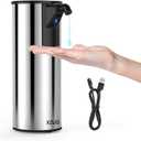 Automatic Soap Dispenser Touchless 11.8oz/350ml Four-Level Adjustable Dispenser VolumeStainless Steel Material,Battery Powered for Wide Compatibility in Kitchen, Bathroom, Hotel & Office