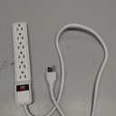 Electriduct 6-Outlet Surge Protector Power Strip 6ft Extension Cord, UL-Listed - White