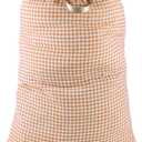 Extra Large Laundry Bag with Drawstring and Handle, Heavy Duty Travel Dirty Clothes Bag for Laundromat and Household, Durable Rip-Stop Laundry Hamper Liner, 28 x 40 Inch, Check Orange