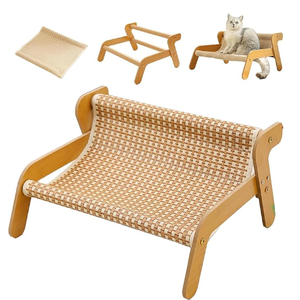 The Claw Lounge, Cat Sisal Chair, 2 in 1 Cat Sisal Chair for Indoor Cats Hammock for Scratching Pad, Sisal Cats Scratcher Bed, Wear-Resistant Scratching Pad Lounge Chairs (Khaki2)