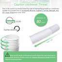 Air Conditioner Exhaust Vent Hose - 5.9" Diameter, 80" Length, Angooni Universal Counter-Clockwise Air Vent Compatible with Honeywell, Whynter, Frigidaire, LG, Delonghi Toshiba, Delonghi, JHS