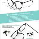 Gaoye 2 Pack Blue Light Blocking Glasses, Retro Round Eyewear Frame Anti Eyestrain Computer Glasses for Women Men - GY1688 (Black+Pink)