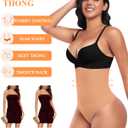 Werena Tummy Control Thong Shapewear for Women High Waisted Body Shaper Panties Shaping Thong Girdle Underwear