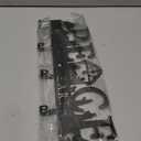 Nativity Christmas Stocking Holder for Wall with 5 Hangers Metal Christmas Stocking Wall Hanger Mantel Rack Hanging Mount Hook for Holiday Xmas Fireplace Decoration, Black(Peace)