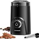 SHARDOR Electric Super Silent Blade Coffee Grinder, Timed Grind Control Rotary Knob, Adjustable Coarse to Fine for Coffee Beans, Spices & Herbs, Black