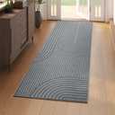 Front Door Mat 24''x71'', Absorbent Washable Non Slip Indoor Runner, Easy Clean Low-Profile Kitchen Runner Rugs, Welcome Entryway Door Mats, Grey