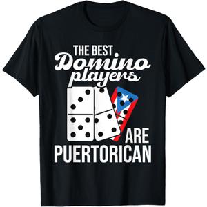 The Best Domino Players Are Puertorican - Dominoes Lover T-Shirt, S