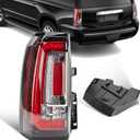 Tail Lights Assembly Fit For GMC Yukon Yukon XL Denali SLT 2015 2016 2017 2018 2019 2020 Rear LED Taillight Brake Back Up Lamp Lens Cover Left Driver Side Replaces GM2800268 84536242 23380459