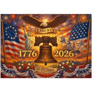 Patriotic America Jigsaw, 250th Anniversary Commemorative, 1000 Pieces, Living Room Decor, National Celebration Art