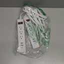 Twin Extension Cord - 12 FT Split Extension Cord, 6 Outlets and 6 USB Ports - Double Power Strip, 3 Prong and Flat Plug, for Behind Bed, Couch, Nightstands, Vanity, Furniture