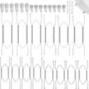 14 Pieces Plate Wall Hangers for Display - 6/8/10/12 Inch Invisible Plates Hanger, Stainless Steel Plate Holders with 14 Pieces Wall Hooks for 5.5 to 12.5 Inch Decorative Plates and Arts (Silver)