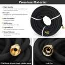 Heavy Duty Soaker Hose 15FT 1/2 Inch Rubber Garden Drip Irrigation Hose with Solid Brass Connector Water Saving Linkable Soaker Hose for Garden Bed Flower Vegetable Lawn