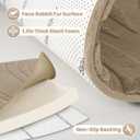 1.3" Thick Fluffy Baby Play Mat for Floor,Elasti Foam Padded Area Rug for Living Room Bedroom,Ultra Soft 3D Carved Kids Rug,Non-Slip Nursery Crawling Mat for Toddler,4’x6’ Playroom Carpet(Light Brown)