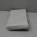 Round Fitted Tablecloth with Elastic Edge,Flannel Backed Vinyl Tablecloths, Wipeable Waterproof Plastic Table Cloth Fits 57" - 65" Round Table for Dining, Camping, Indoor and Outdoor, Light Gray