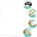 L LIKED 30 Printable White Sticker Paper Full Sheet Label, Matte, 8.5" x 11" for Laser & Inkjet Printing (30 Sheets), 8-1/2" x 11" - 1 UP