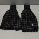 Blue Needles Hanging Kitchen Towels - Black 100% Cotton Solid Kitchen Tie Towel, Set of 2 Hand Dish Cloth with Hanging Loops 9 x 17 Inches, Absorbent, Super Soft, and Fast Drying Home Essential