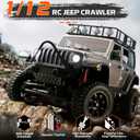 ARRIS MN-128 RC Rock Crawler, 1:12 Scale RC 4WD RC Climbing Car, All-Wheel Drive Off-Road RC Jeep Crawlers RTF, 2.4Ghz RC Rock Crawler 4x4 All Terrain Car for Adults, 7 x 14 x 6 inches