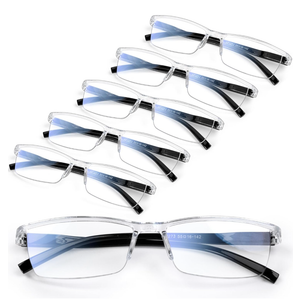6 pack Executive Style Reading Glasses Men - Durable Readers with 99% Blue Light Blocking - Comfortable Fit with TR90 Frames +2.5