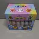 24 Colors Tie Dye Kit, Tie Dye Set for Kids, Pre-Filled Bottles, Non Toxic Permanent Fabric Dye Art Set, Easy DIY Fabric Art - Create Fun (24 Colors)