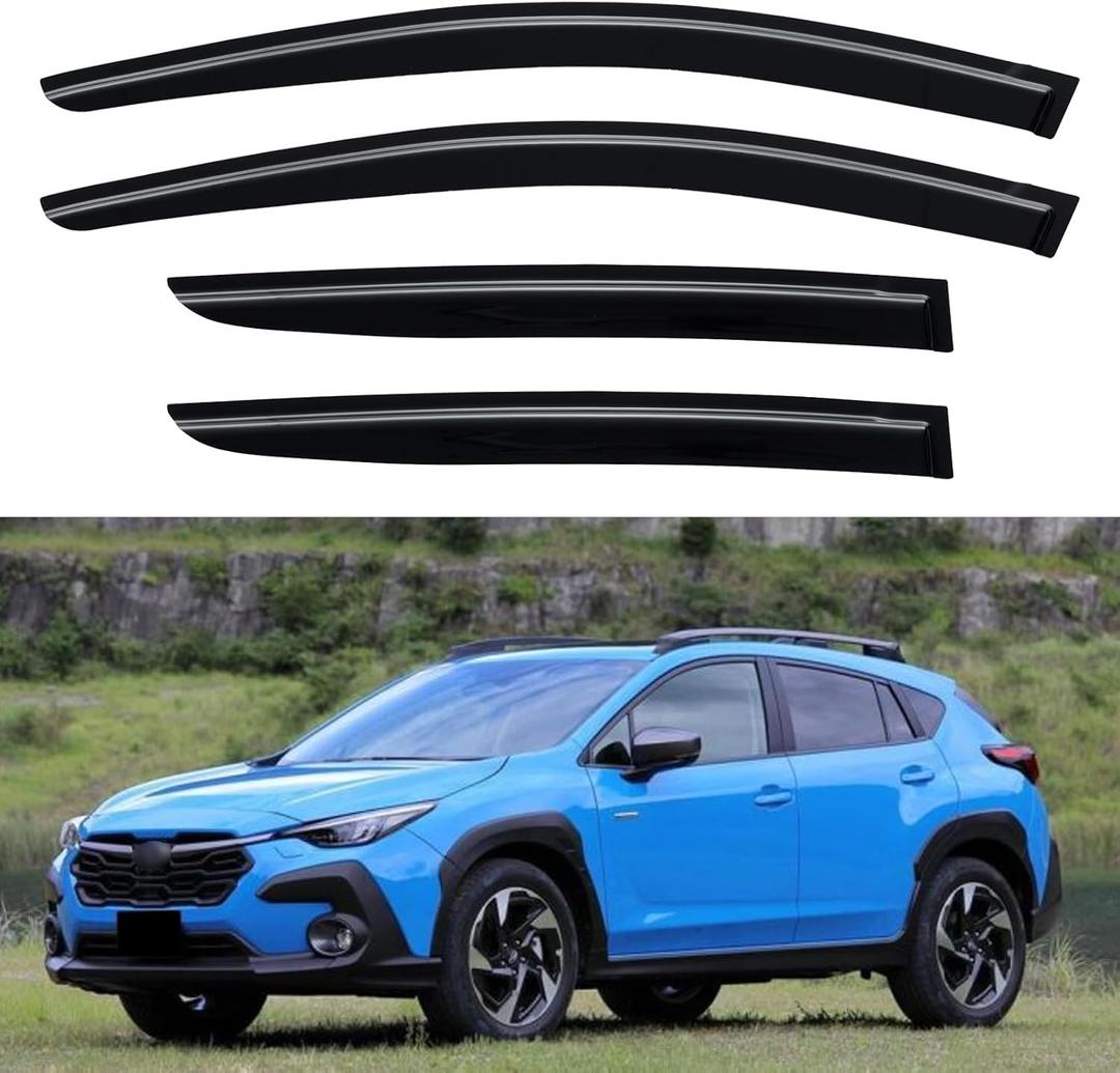 Window Visors Rain Guards for 2024 2025 2026 Subaru Crosstrek & Subaru Impreza, Out-Channel Window Vent Wind Deflectors Visors Shades for 24 25 26 Crosstrek/Impreza