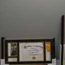 Yaetm 11x22 Diploma Frame with Tassel Holder for 8.5x11 Certificate Document & 4x6 Photo with High Definition Glass, Black Mat Over Gold Acid-free Mat, Mahogany Graduation Frame 2025