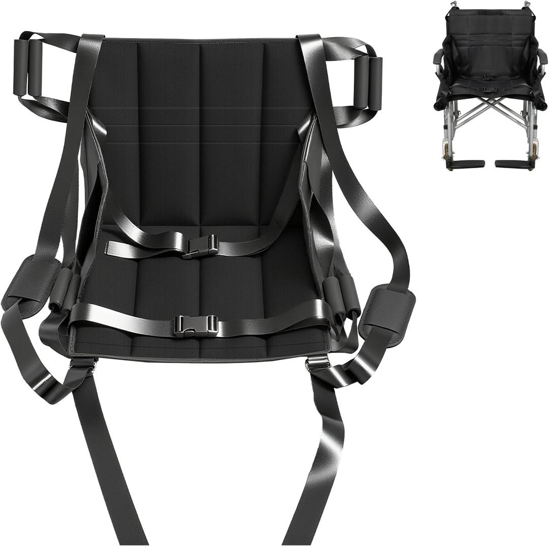 Patient Lift Transfer Belt for Wheelchair to Car/Bed, Emergency Evacuation Chair Stair Lift Assist pad, Portable Home Slide Board Sling Seat Cushion for Transferring Elderly and Disabled People.