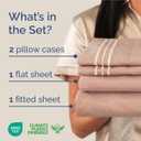Full Size 4 Piece Sheet Set - Comfy Breathable & Cooling Sheets - Hotel Luxury Bed Sheets for Women & Men - Deep Pockets, Easy-Fit, Extra Soft and Wrinkle Free Sheets - Mauve Oeko-Tex Bed Sheet Set
