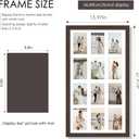 DUENPY 14x26 Collage Picture Frame 4x6 Collage Picture Frame Displays Twelve 4x6 inch Photos Available Horizontal Wall Mounting Display and Vertical Walnut, 14x26（4x6 opening）