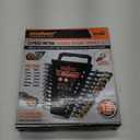 HORUSDY 12-Piece Metric Flex-Head Ratcheting Wrench Set with Organizer | 8-19 mm Ratchet Combination Wrenches Set | 72-Teeth | Chrome Vanadium Steel