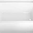 Kingston Brass Aqua Eden VTAP603622R 60-Inch Acrylic Alcove Tub with Right Hand Drain, White