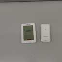 Geevon Digital Hygrometer Indoor Outdoor Thermometer Wireless With Clock, Backlight Temperature Gauge Humidity Monitor, Inside Outside Thermometer With 200ft/60m Range Remote Sensor, White (238688 Small)