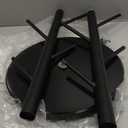 Coat Rack with Natural Marble Base, Metal Freestanding Coat Rack with 8 Hooks, 3 Adjustable Size Sturdy Coat Tree for Bags, Coats, and Hats for Entryway, Hallway, Bedroom, Office, Black