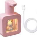 Mipow x Miffy 2025 New Model Automatic Soap Dispenser Touchless - 3 Adjustable Foam Levels Smart Sensor, Hand Soap Dispenser for Bathroom Kitchen Home Office, Pink (2025 Upgraded Version)
