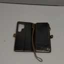 Defencase for Galaxy S25 Ultra Case Wallet with RFID Blocking Card Holder for Women Men, PU Leather Magnetic Snap Flip Wrist Strap Zipper Wallet Phone Cases for Samsung Galaxy S25 Ultra 6.9", Coffee