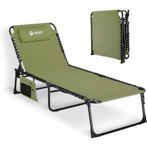 VILLEY Oversize Chaise Lounge Outdoor, Heavy-Duty Folding Lounge Chair for Outside, Portable Trifold Beach Lounger with 5 Adjustable Positions for Outdoor, Patio, Beach, Lawn, Backyard, Camping Oliver VILLEY Oversize Chaise Lounge Outdoor, Heavy-Duty Folding Lounge Chair for Outside, Portable Trifold Beach Lounger with 5 Adjustable Positions for Outdoor, Patio, Beach, Lawn, Backyard, Camping Oliver