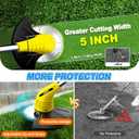 Aokia Electric Weed Wacker Cordless, 12V Battery Powered Weed Eater Cordless with Adjustable Pole (65inch), Lightweight Grass Trimmer Cutter/Edger/Mower with 2 Types Blade for Yard Lawn and Garden