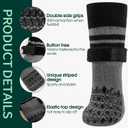 Kuoser Dog Socks for Hardwood Floors Anti Slip, Grippy Socks for Dogs to Prevent Licking Paws, Comfy Booties Dog Anti Scratch Socks Pet Protectors for Jnjured Paw, 4 Pack-XL