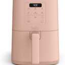 bella 4Qt Slim Air Fryer, Fits-anywhere Kitchenware, EverGood Ceramic Nonstick Coating, Adjustable Temperature, 6 Preset Cooking Options, 60 Min Auto Shutoff w Audible Tone, 3.3lb Capacity, Blossom