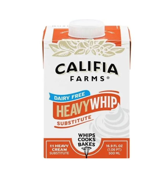 Califia Farms Heavy Whip Dairy Free Heavy Cream Substitute, 16.9 Fluid Ounce -- 6 Per Case, Best By: 04 May 2025
