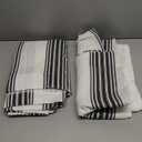 Table Cloth, Black and White Tablecloth Washable Dinng Table Covers Decorative for Kitchen & Table Linens  , 50" x 60", Black and White Pattern, 2 count