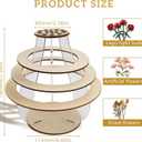 Wooden Puzzle Vase for Lego Flower Bouquet Building Set, Display Stand for Lego Roses Cherry Blossom Sunflower Tulips Daffodils Lotus, Gift for Lego Flower Lovers (L-C)