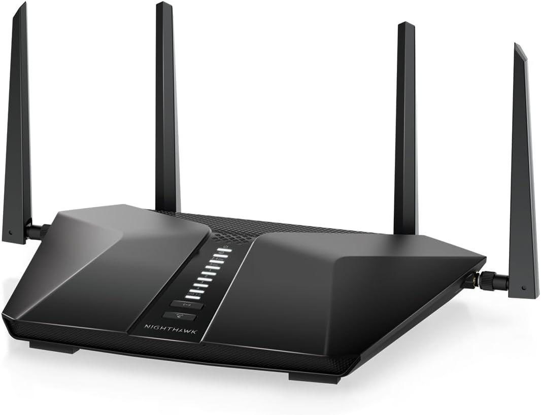NETGEAR Nighthawk 6-Stream Dual-Band WiFi 6 Router (RAX54S) Security Features, AX5400 Wireless Speed, Up to 5.4 Gbps, Covers up to 2,500 sq. ft., 25 Devices - 1-Year Armor Subscription Included