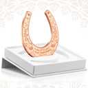 Rtteri 7 Year Anniversary Copper Gifts for Him/her 7th Anniversary Wedding Gift for Couple Lucky 7 Years of Marriage Horseshoe 7th Wedding Copper Gifts with Box for Women Men Couple