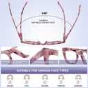 Oprah Reading Glasses for Women - 5Pack Blue Light Blocking Square Fashion Readers with Spring Hinge Computer Eyeglasses(Mix4, 3.50x) (A04-multicolor)